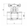 Safety Brass Material Locking Gas Valve with Butterfly Handle